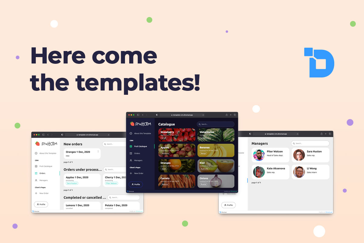 New feature. Templates