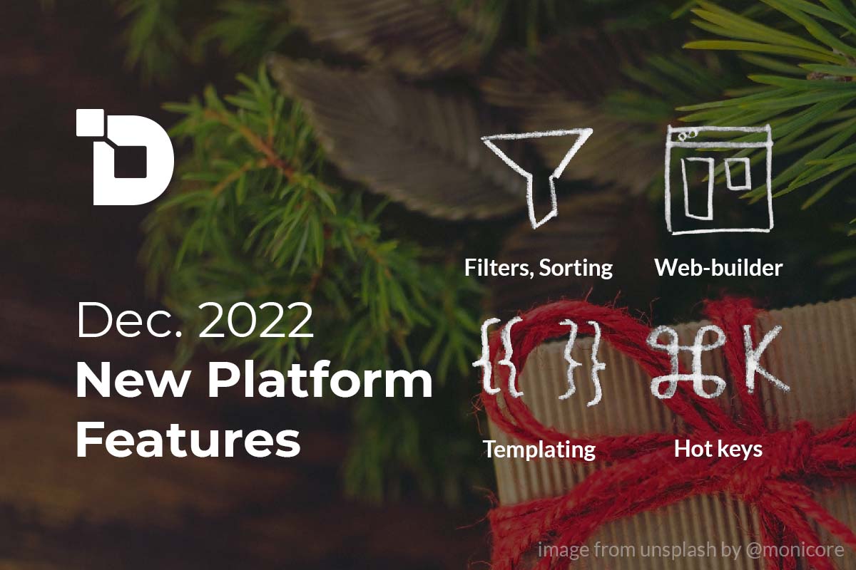 Update December 2022: Smarter filters, templating, and web page builder