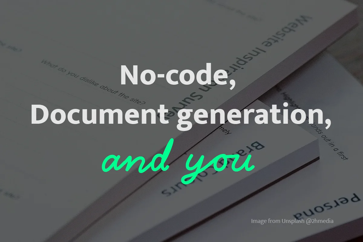 No-code document generation
