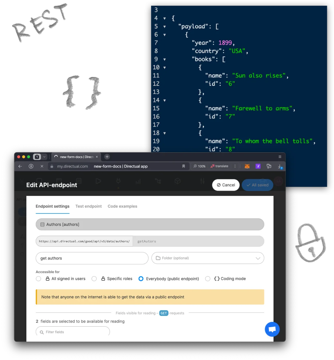 No-code RESTful API